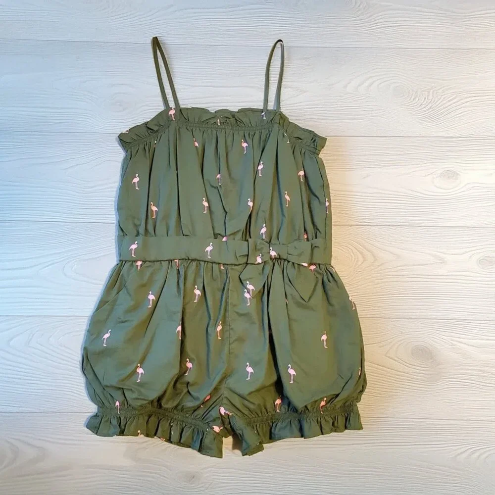 Janie and Jack Flamingo Romper - Size 8